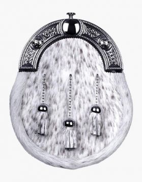 Celtic Handmade Silver Head Fur Sporran