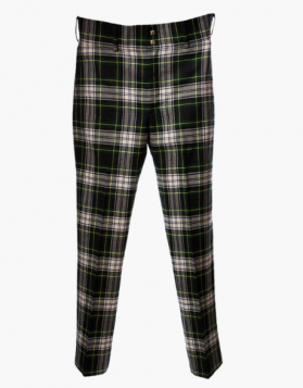 Black Stewart Tartan Trews - Front Image