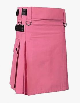 Pink Fashion Utility Kilt for Women