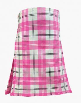 Handmade Ailsa Pink Tartan Kilt - Front Image 