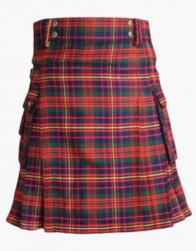 Handmade Cameron of Erracht Tartan Utility Kilt