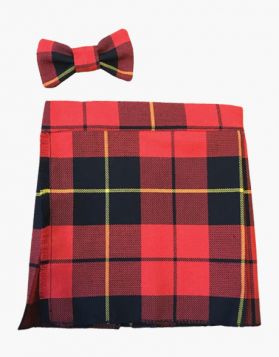 Handmade New Kids Wallace Tartan Kilt and Bow Tie 