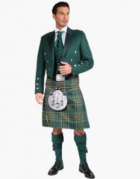 Scottish Prince Charlie Jacket Kilt Outfit Set- Front Image 