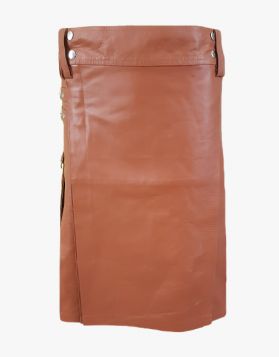  Luxurious Brown Leather Kilt