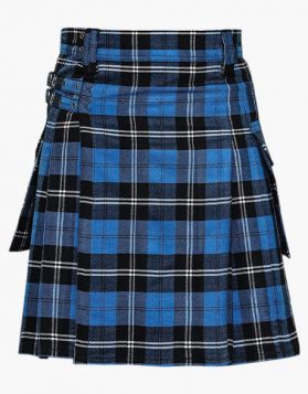 Modern Ramsay Blue Tartan Utility Kilt