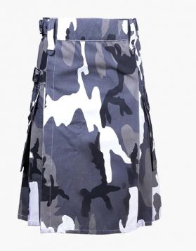 Modern Urban Camo Tactical Kilt - Front Image 