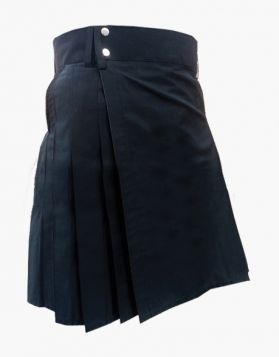 Pure New Black Utility Kilt - Front Image 