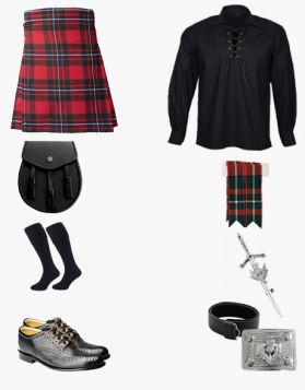 Traditional Macgregor Tartan Kilt Set 