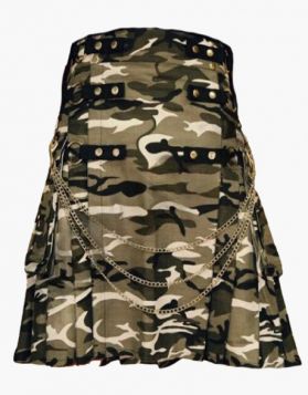 Urban Camo Tactical Gothic Kilt - Front Image 