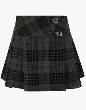 Women's Night Watch Tartan Mini Kilt Skirt- Front Image