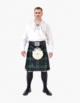 Casual Kilt Outfit With Jacobite Ghillie Shirt 