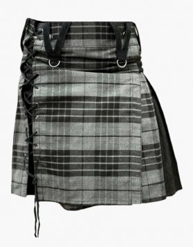 Grey Watch Women Hybrid Short Kilt - Front Image