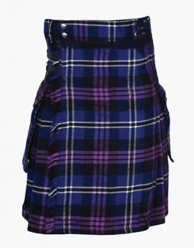Heritage of Scotland Utility Kilt with Leather Straps- Front Image 
