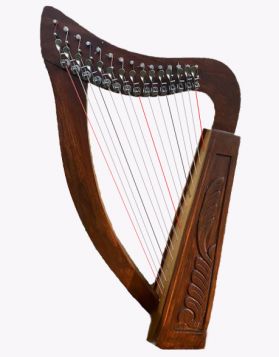 Irish Celtic 15 String Lyre Harp 