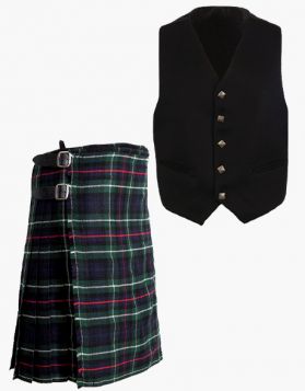 Mackenzie Tartan Kilt and Argyll Vest Package
