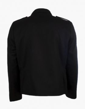 Mens Black Argyll Jacket with 5 Button Vest