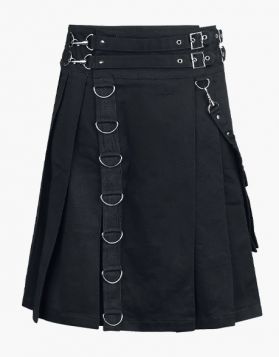 Modern Black Gothic Punk Kilt