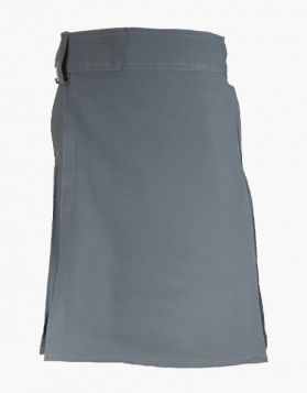 Modern Grey Utility Kilt with Pockets - Front Image