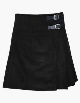 Women's black tartan short kilt