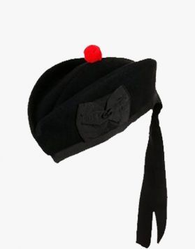 Glengarry Cap with red pom