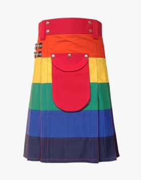 Pride Rainbow Hybrid Kilt- Front Image 