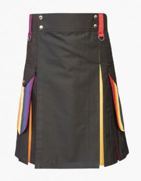 Rainbow Pride Hybrid Kilt - Front Image