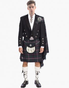 Scottish Prince Charlie Kilt Outfit- Front Image 