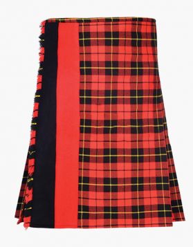 Wallace Tartan Hybrid Kilt with Red and Black Cotton - Front Image