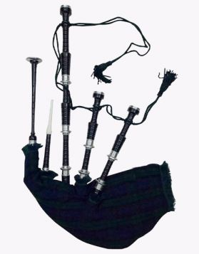 Black Watch Tartan Bagpipe Set