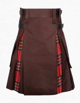 Brown Royal Stewart Hybrid Kilt- Front Image 