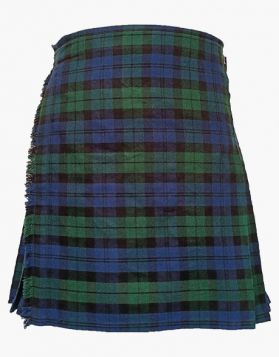 Handmade Black Watch Tartan Utility Kilt with Slant Pockets
