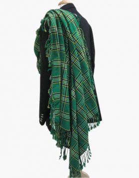IRISH GREEN TARTAN KILT FLY PLAID