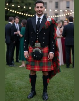 Kirk tartan Kilt Outfit - Front Image