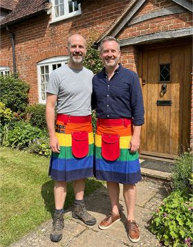 Pride Rainbow Hybrid Kilt- Front Image