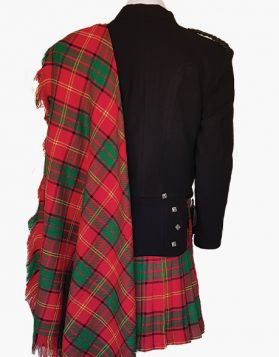 Traditional Kirk Tartan Fly Plaid - Back Image 