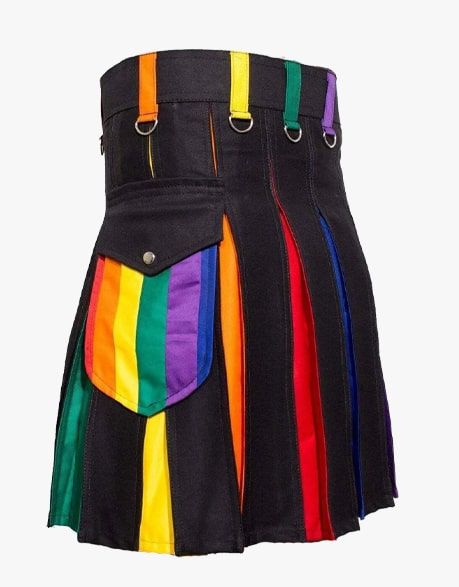Mode Hybrid Regenbogen Kilt | Schottisher Kilt