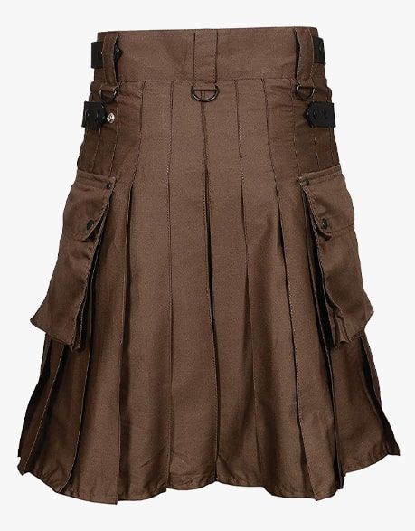 Lautreamont Brown Utility Kilt | Custom-Made Utility Kilt