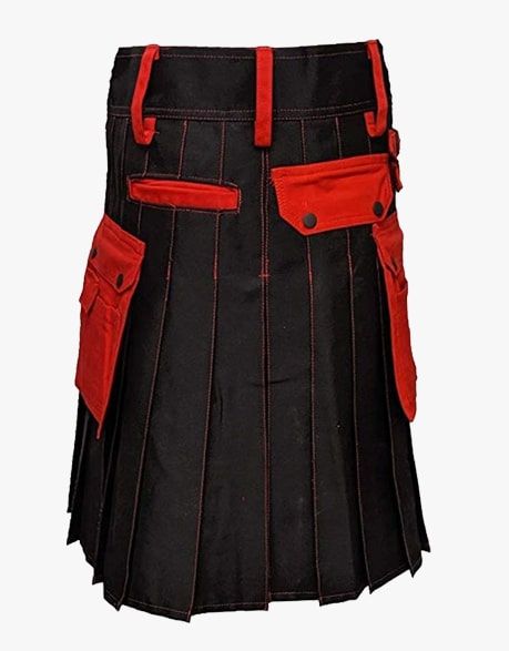 Premium Black Stewart Tartan Kilt For Men